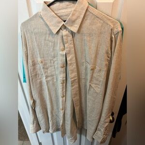 Redhead linen button down